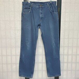 Key Fleece Lined Jeans 36 Medium Wash Heavy Duty Workwear Denim Winter Outdoors